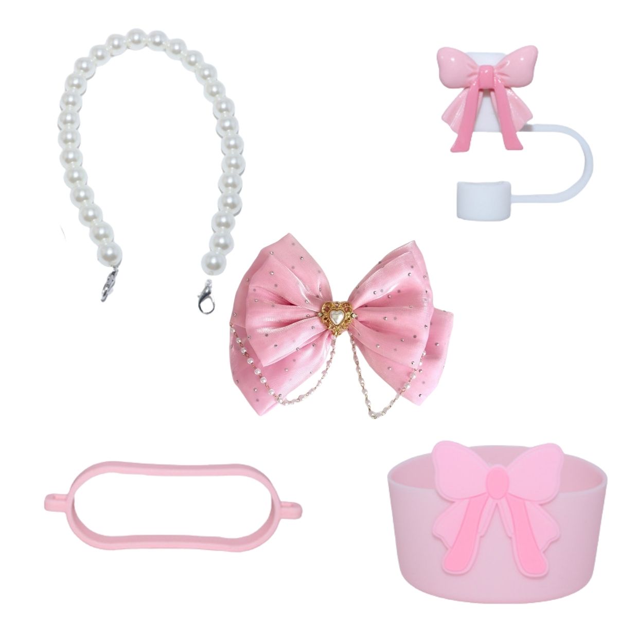 Dreamy Bow Charm Tumbler Set