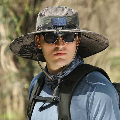 Beat the Heat 🔥 2025 New Ultralight Solar Fan Sun Hat – Breathable & Lightweight!