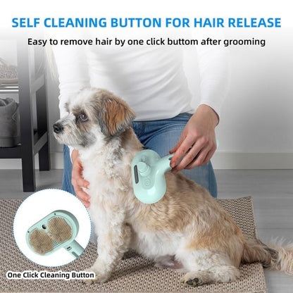 2-in-1 Pet Grooming and Massage Brush with Spray Mode