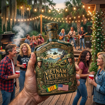 Vietnam Veteran 1955-1975 Tribute Edition Whiskey Bottle