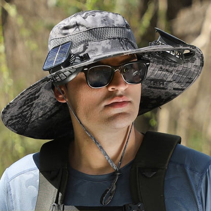 Beat the Heat 🔥 2025 New Ultralight Solar Fan Sun Hat – Breathable & Lightweight!