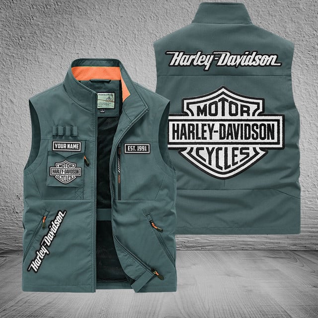 Personalized Motorcycles Outdoor Multi-Pocket Vest - HD