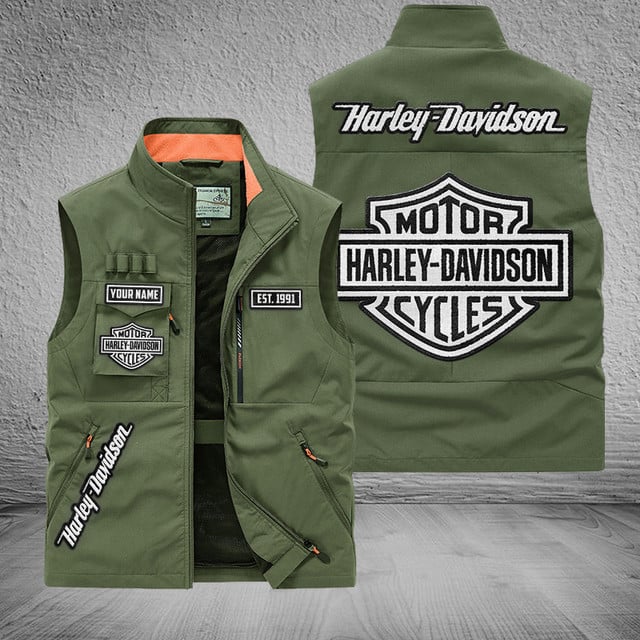 Personalized Motorcycles Outdoor Multi-Pocket Vest - HD