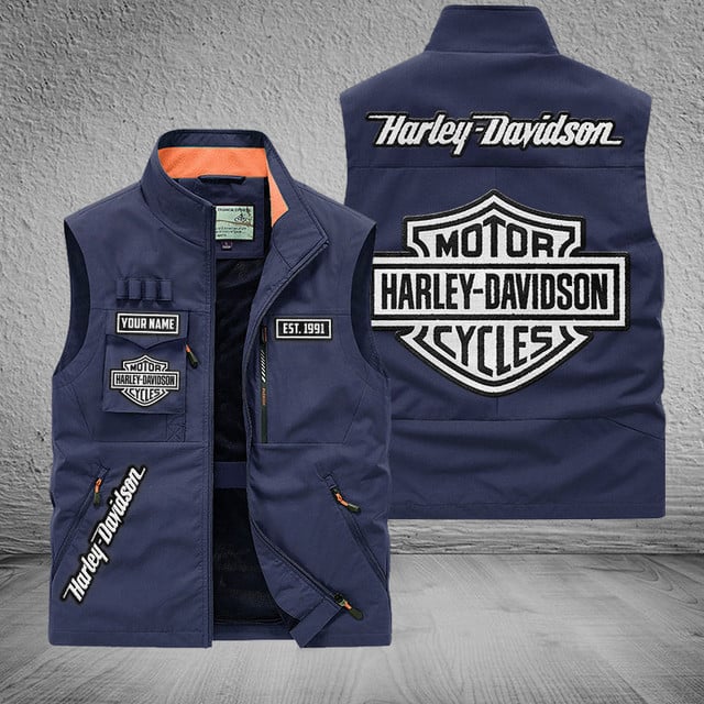 Personalized Motorcycles Outdoor Multi-Pocket Vest - HD