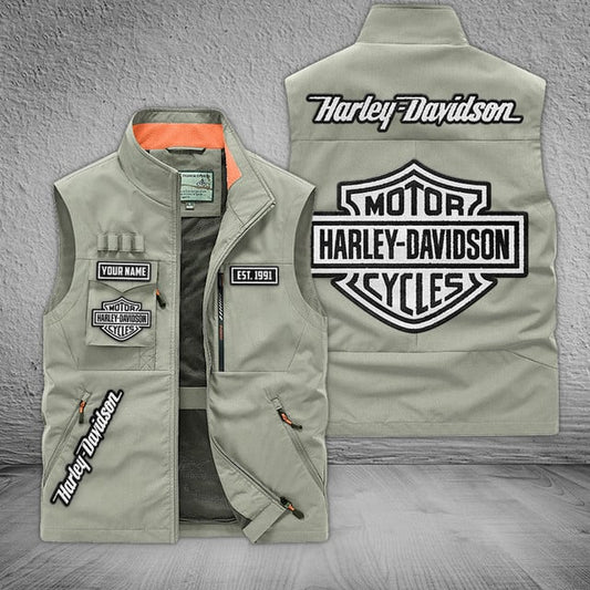 Personalized Motorcycles Outdoor Multi-Pocket Vest - HD