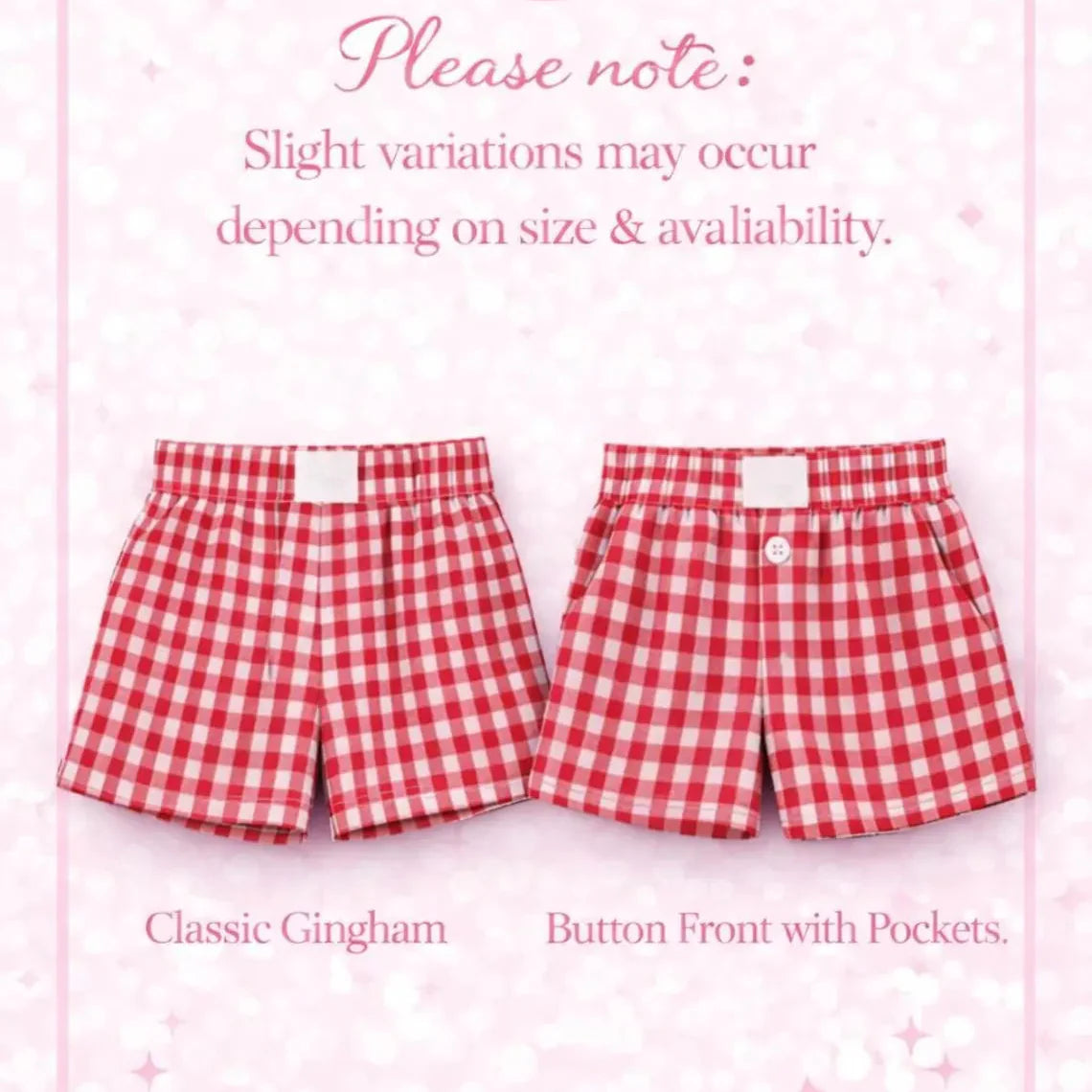 Disney Character Inspired Gingham Shorts