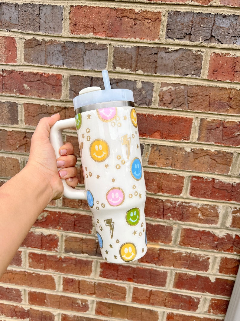 40 Oz Smiley Tumbler