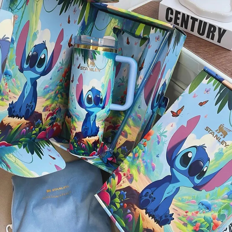 40oz Stitch Limited Tumbler with Straw&Topper