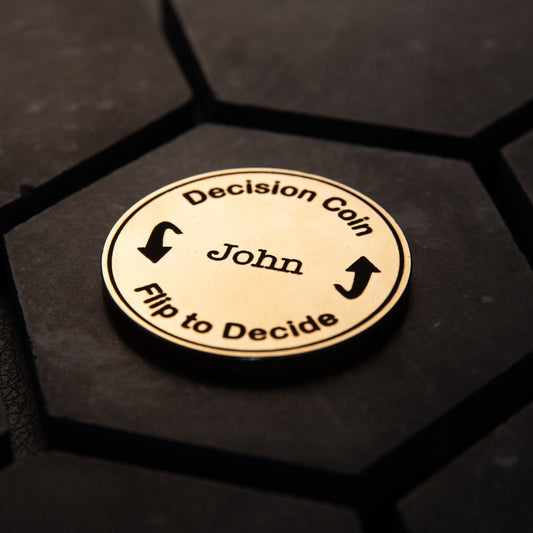 Personalized Engraved Decision Coin - Couples Flip Coin