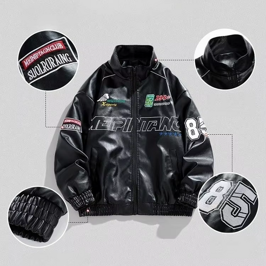 Vintage Leather Racing "Mepintang" Jacket - Christmas Gift for You