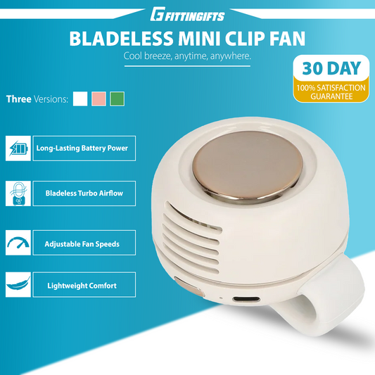 LAST DAY 50% OFF - Portable Silent Mini Bladeless Electric Fan, Adjustable 3-speed Suspended Waist Fans