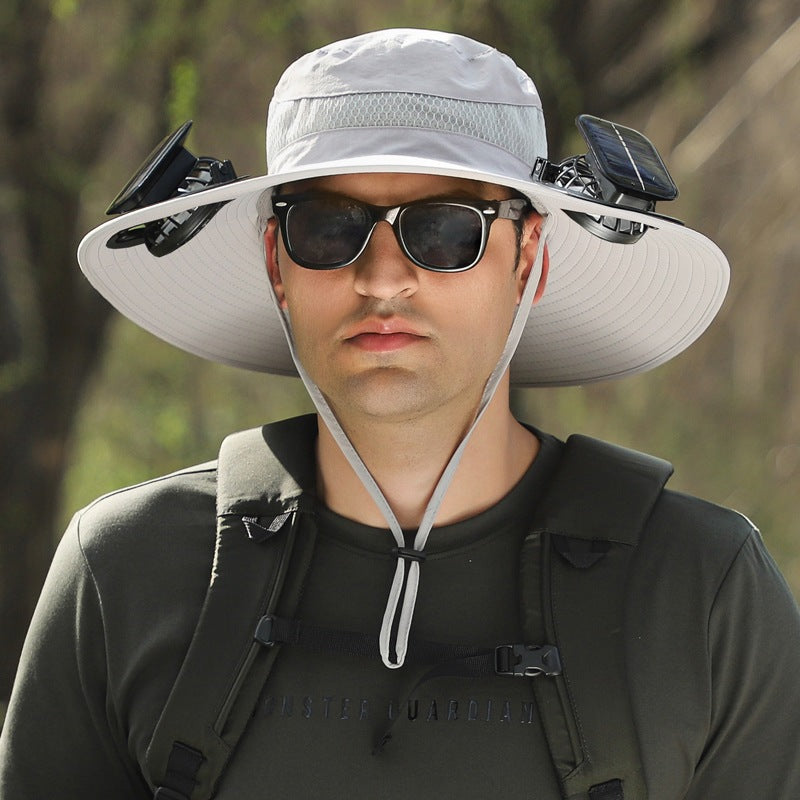 Beat the Heat 🔥 2025 New Ultralight Solar Fan Sun Hat – Breathable & Lightweight!