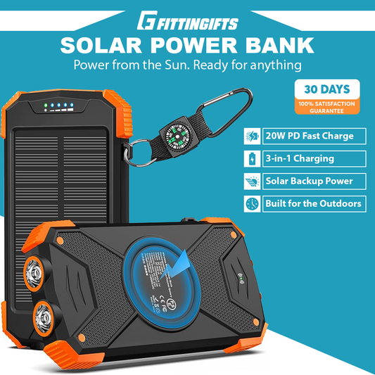 LAST DAY 50% OFF - 10000mAh Emergency Solar Power Bank
