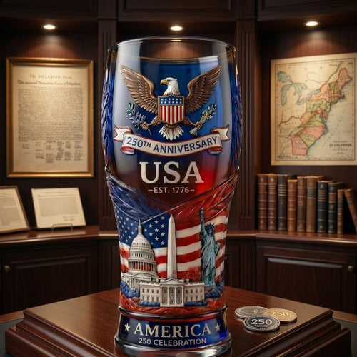 America 250th Anniversary Patriotic Celebration Glass
